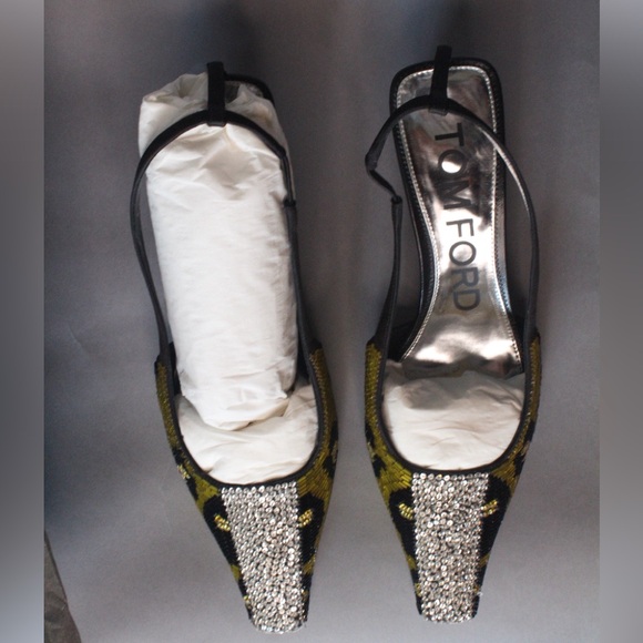Tom Ford Sequin Animal Print Heels - Picture 12 of 12